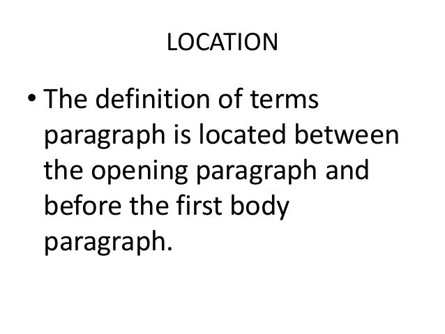 Research Proposal 6 - How to Write the Definitions of Terms