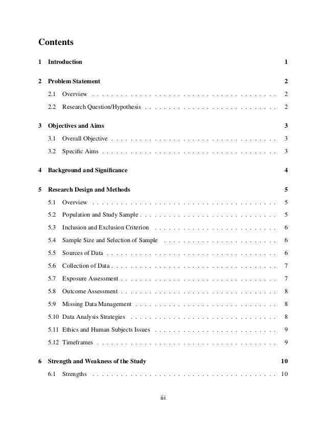 Phd epidemiology research proposal