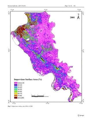 Fig. 3 Impervious surface area (ISA) of 2001
Environ Earth Sci (2017) 76:541 Page 7 of 14 541
123
 