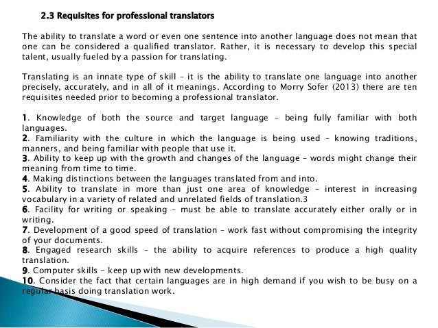 research proposal french translation