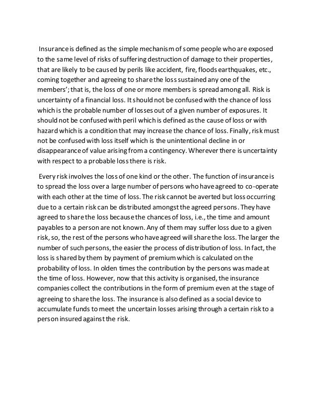 Sample research proposal on insurance picture