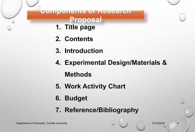 How to write a Research proposal ppt | PPTX | Chemistry | Science