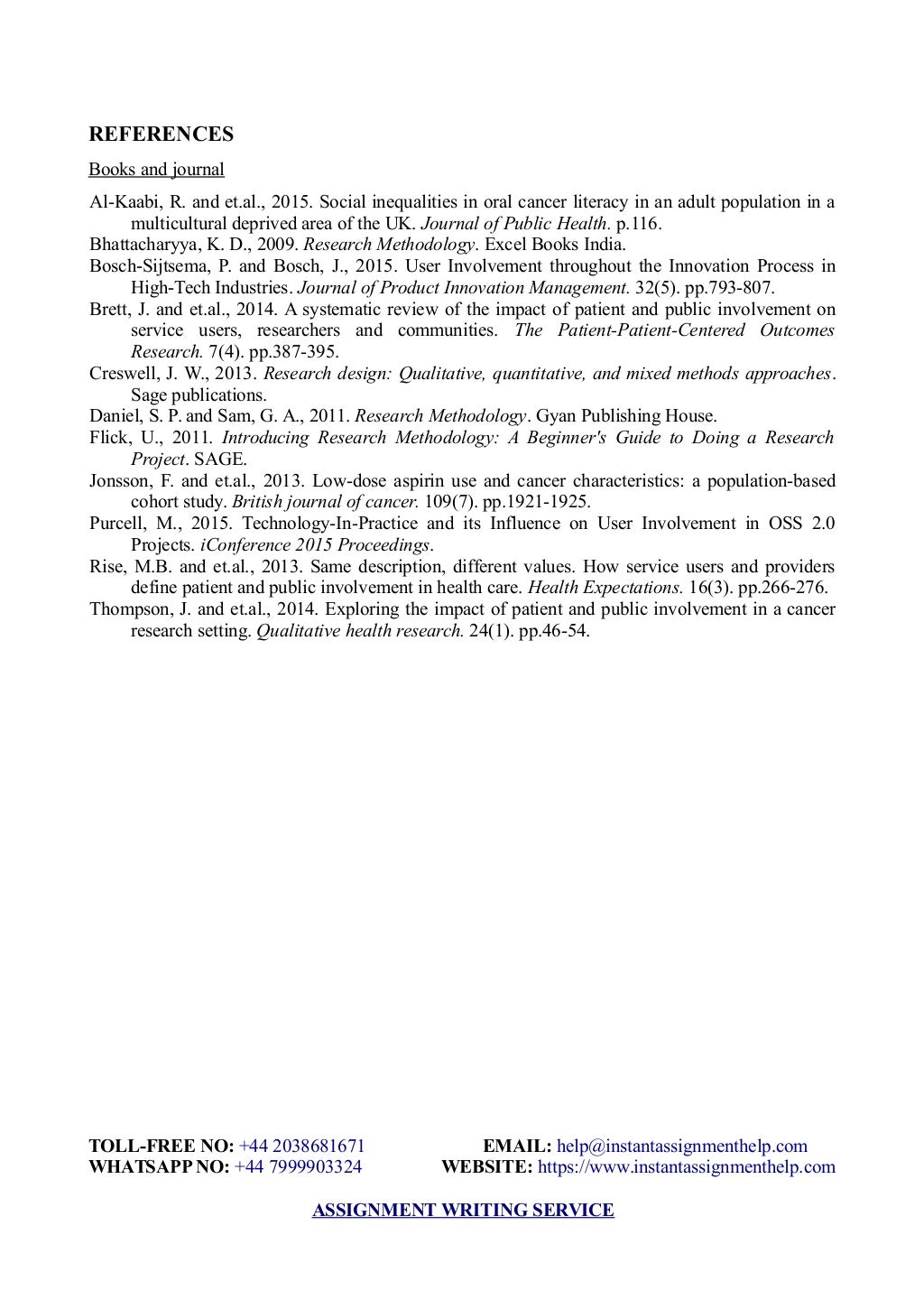 Free sample of research proposal image