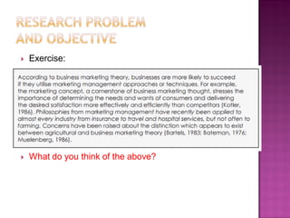  Exercise:
 What do you think of the above?
 