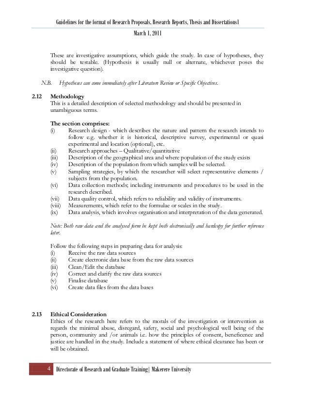 Research proposal & thesis format ver 4 april 2011