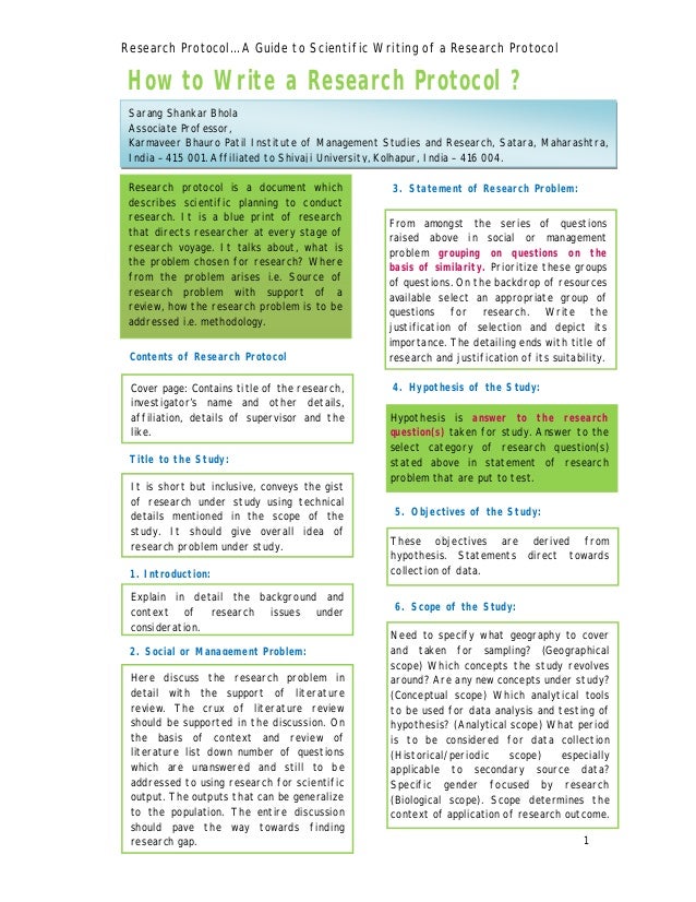 Research Protocol