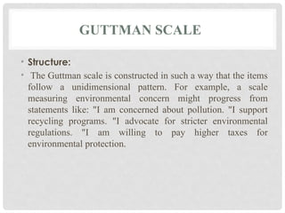 Guttmann Matrix Example research prrsentation.pptx research in education | PPTX