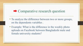 Research question | PPTX | Educational Assessment | Education