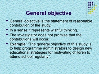 Formulating Effective Research Questions, Objectives, and Hypotheses ...