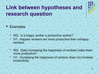 Formulating Effective Research Questions, Objectives, and Hypotheses ...