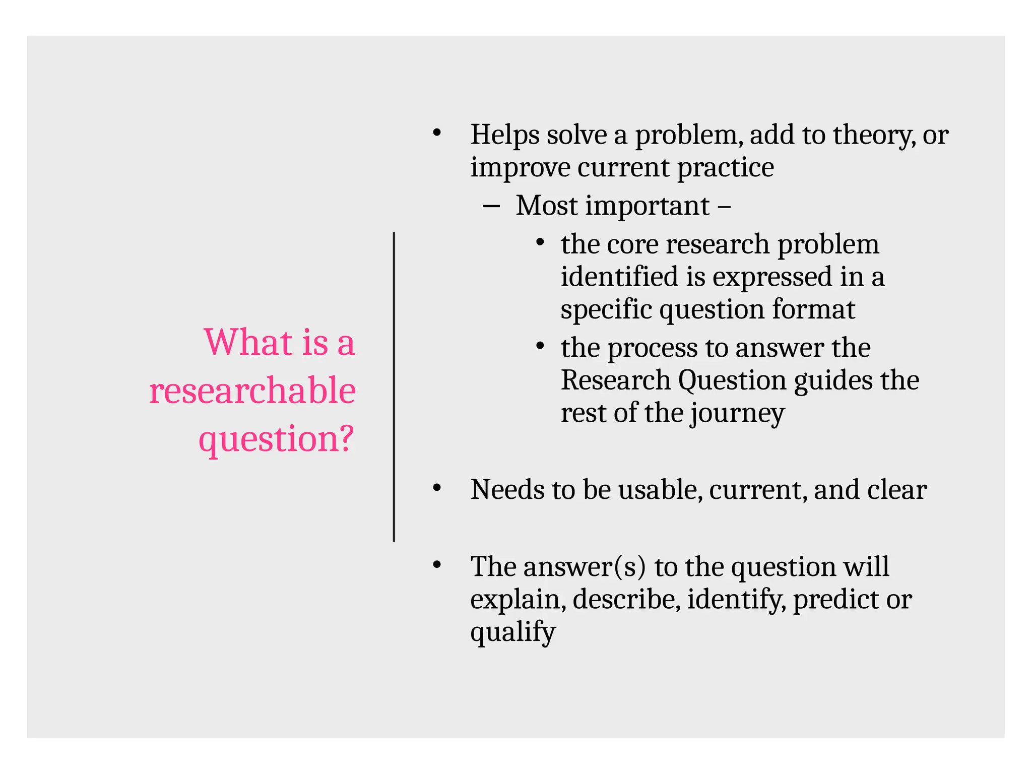 research question, objective and hypothesis | PPTX
