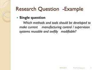 Research questions and research objectives | PDF