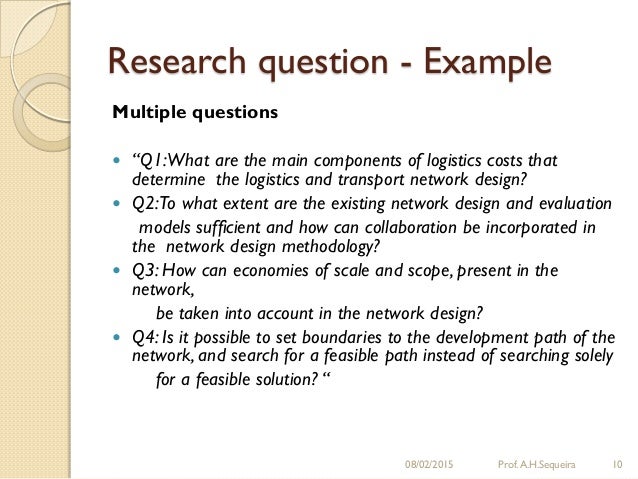 research topic questions examples
