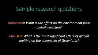 Research Topics and Questions | PPTX