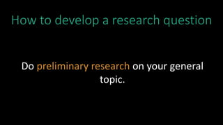 Research Topics and Questions | PPTX