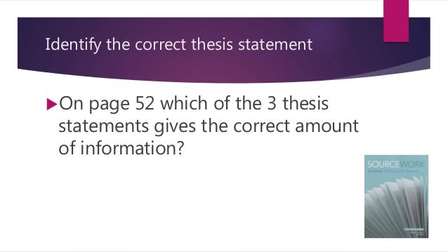 Expository essay thesis statements