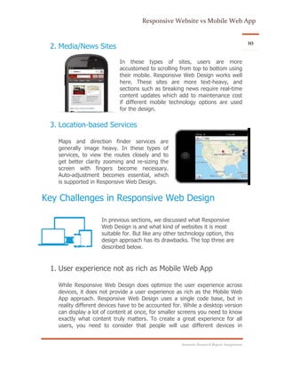 Responsive Web Design vs Mobile Web App | PDF