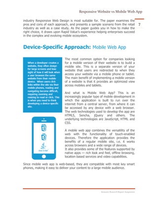 Responsive Web Design vs Mobile Web App | PDF