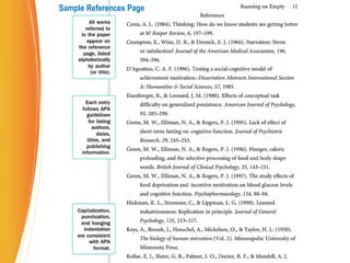 Sample References Page
 
