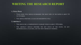Research report | PPTX