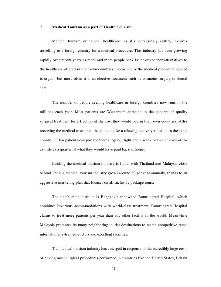 Medical tourism master thesis