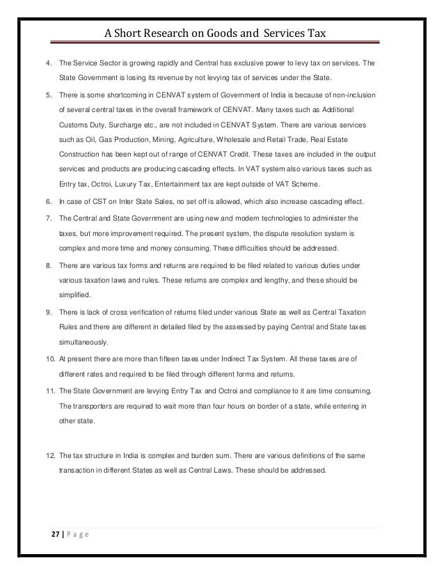 Research paper on service tax verification