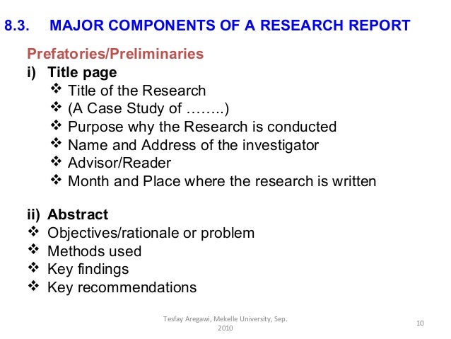 Components of a good term paper