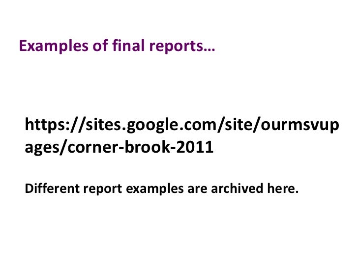 research reports examples