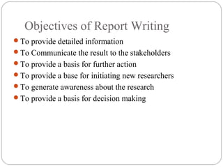 How to write Good Research Report | PPT