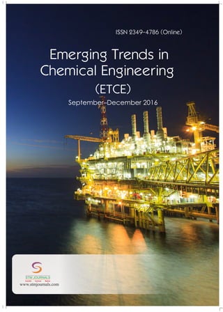 Emerging Trends in Chemical Engineering vol 3 issue 3 | PDF
