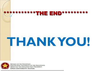 ***********THE END********************THE END*********
THANKYOU!
 