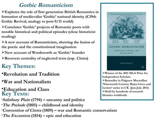 On Gothic Romanticism; or, Wordsworth's Poetry and the English ...