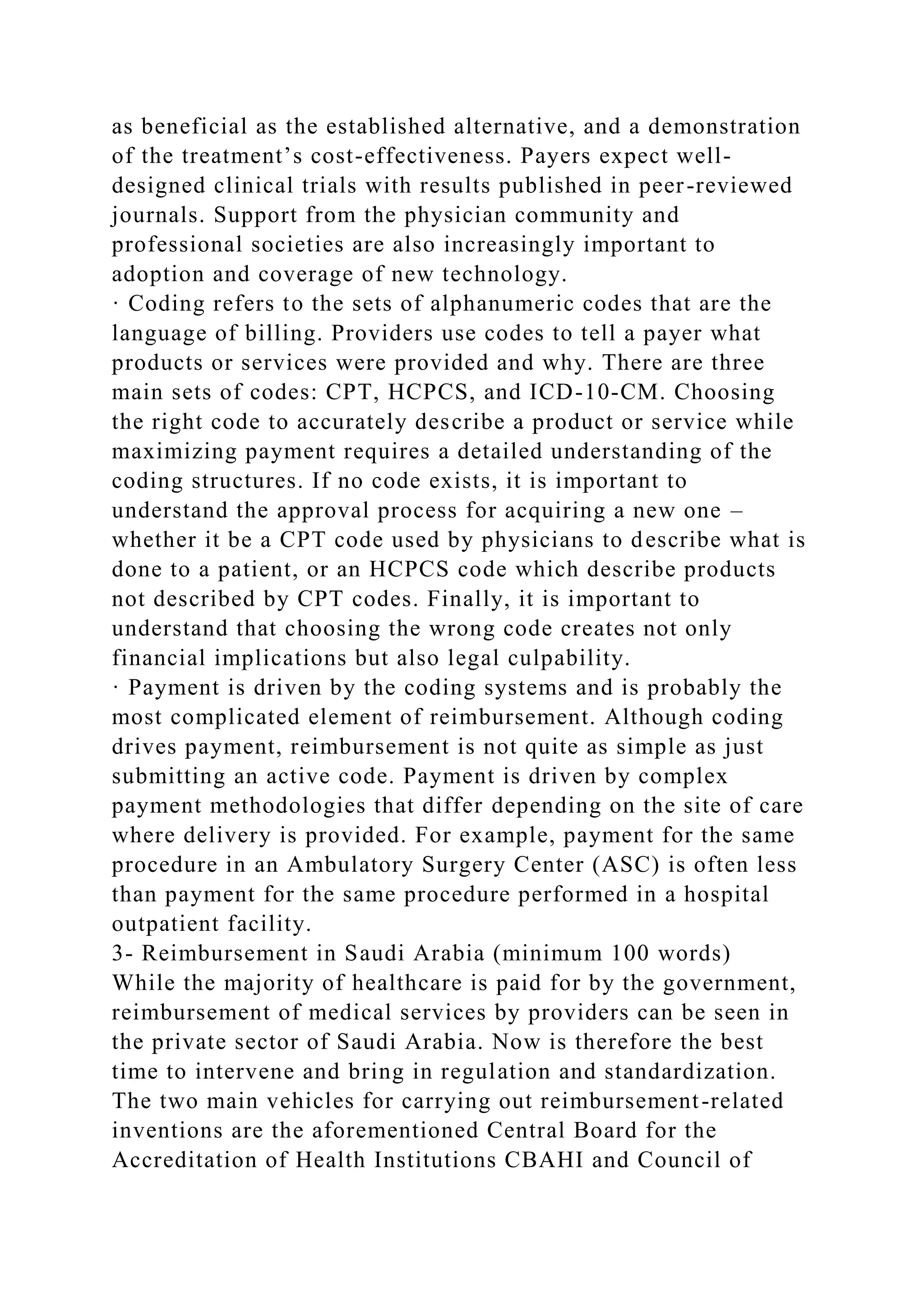 Research several types of reimbursement methods for healthcare for.docx