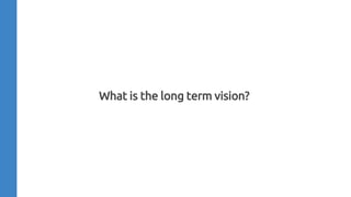 What is the long term vision?
 