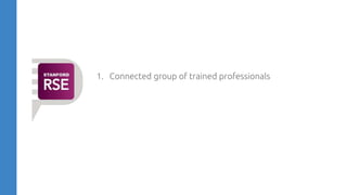 1. Connected group of trained professionals
 