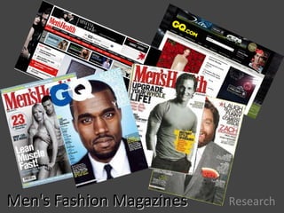 Research Men's Fashion Magazines 