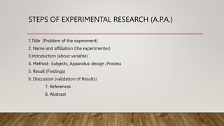 Research Designs: Descriptive, Correlational and Experimental | PPTX