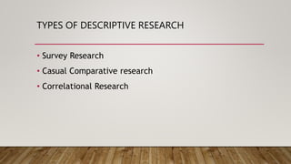 Research Designs: Descriptive, Correlational and Experimental | PPTX ...