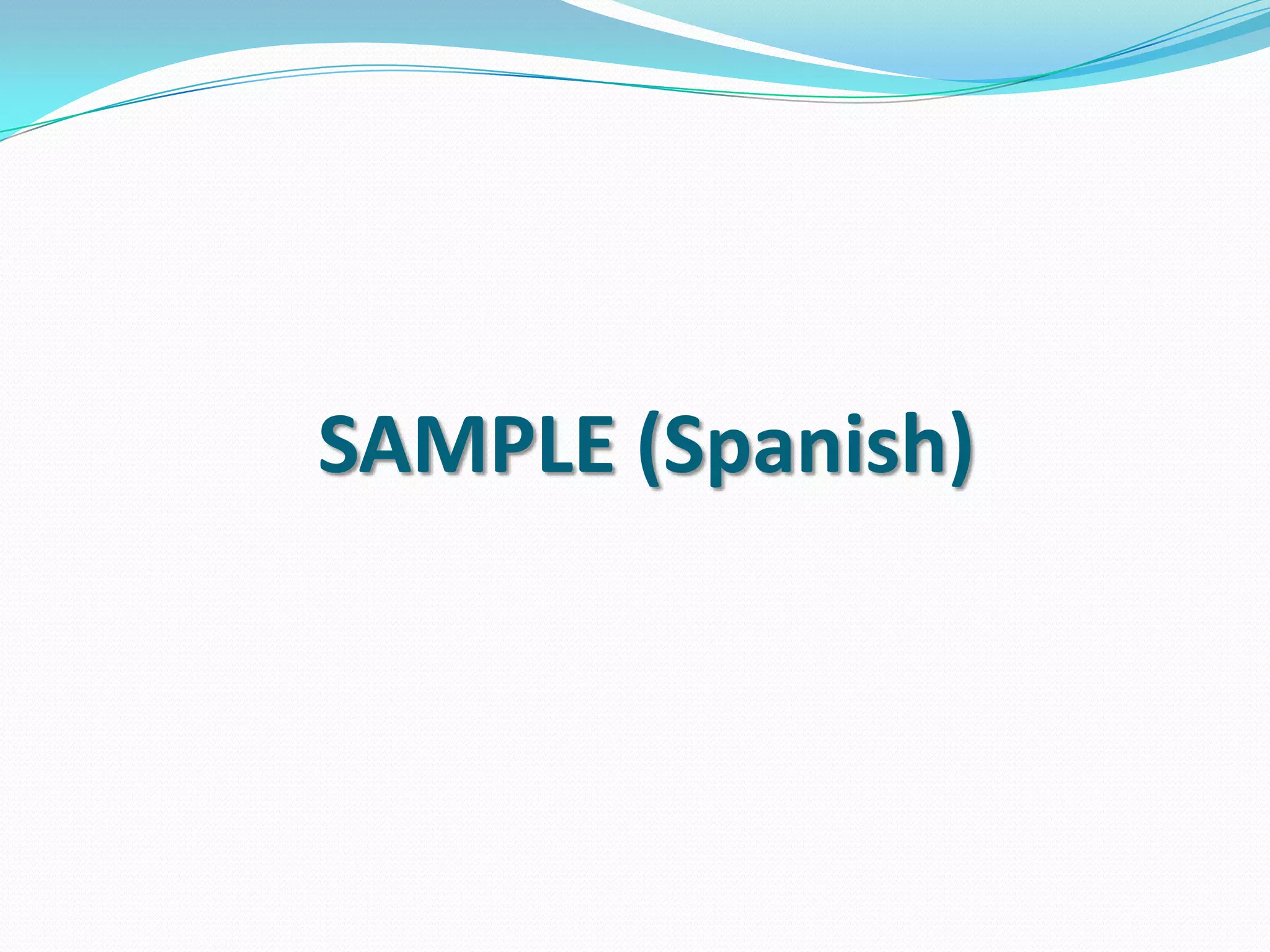 SAMPLE (Spanish)
 