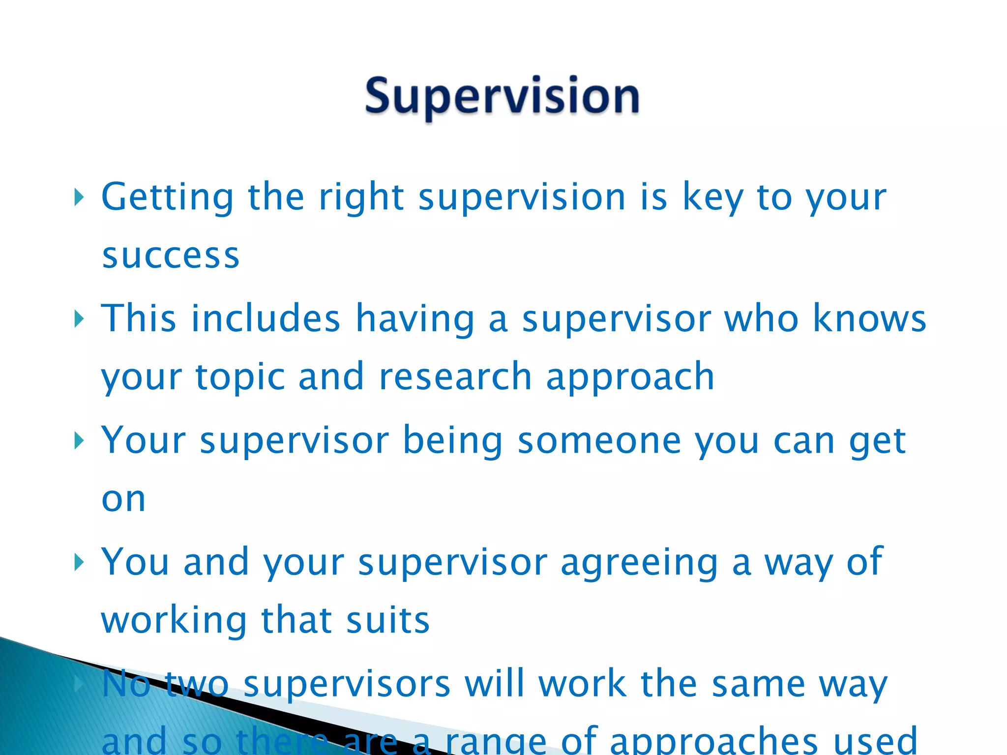 Research supervision by Pam Parkerarker | PPT