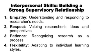 The Reseachers Research Supervision Skills: Guiding the Next Generation of Reseachers.pptx