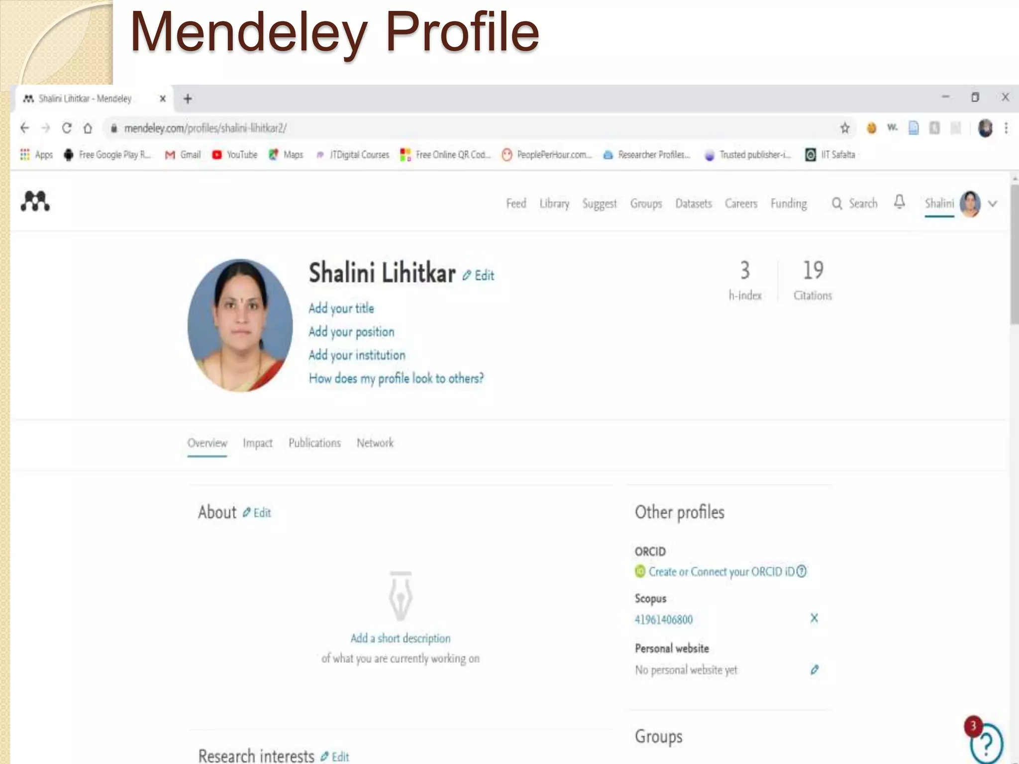 Mendeley Profile
 