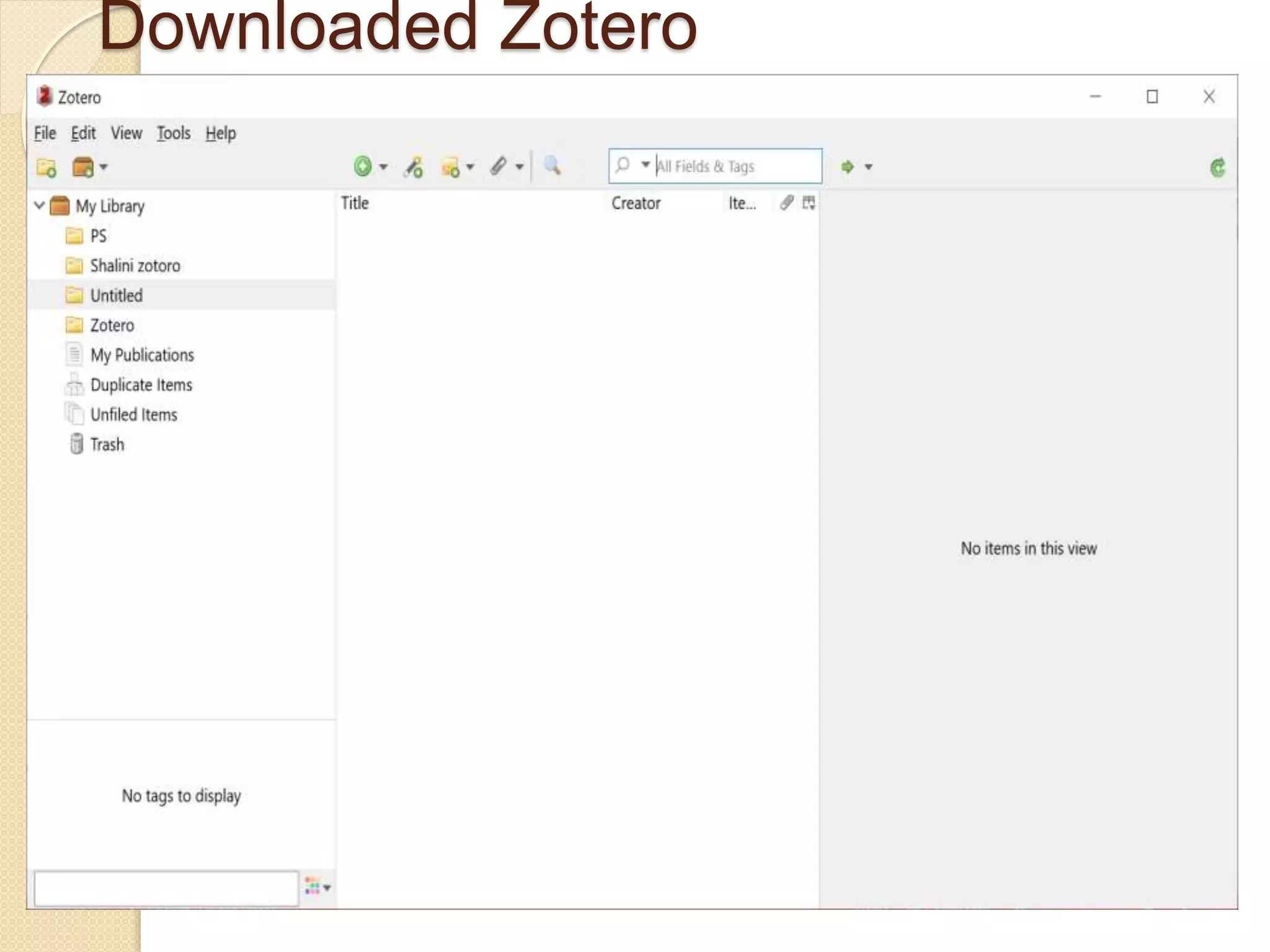Downloaded Zotero
 