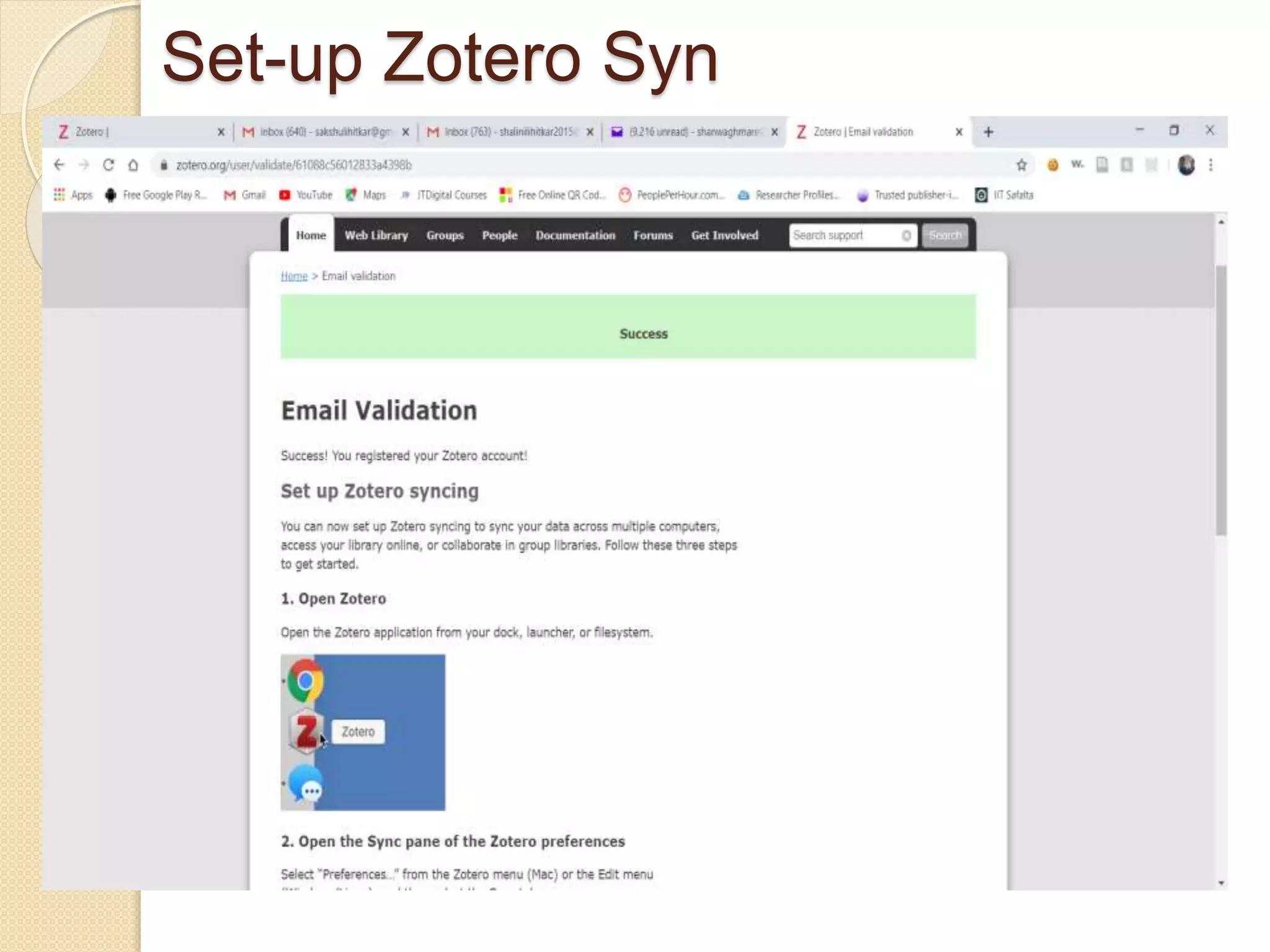 Set-up Zotero Syn
 
