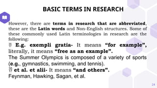 Comprehensive Guide to Key Research Terminologies and Concepts | PPTX