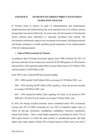 Research the foreign direct investment of south korea to vietnam in ...