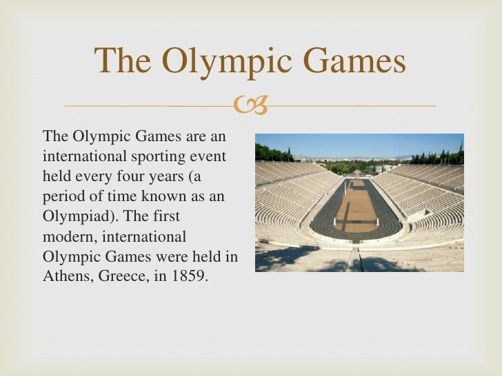 The olympic games essay