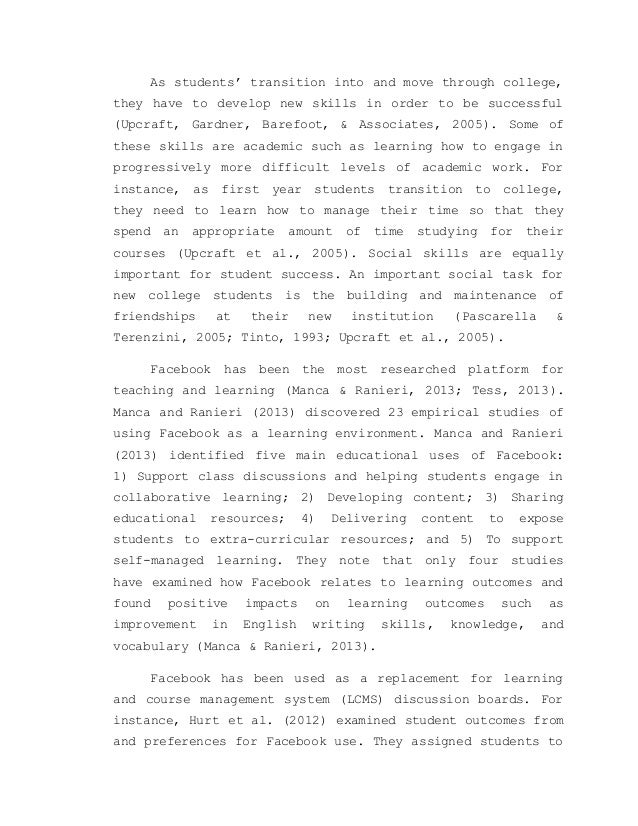 Facebook usage thesis picture