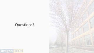 Questions?
 