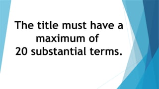 Question Title Examples SAMPLE RESEARCH TITLE AND QUESTION PRESENTATION | PPTX